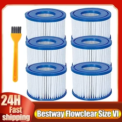 Yedek yüzme havuzu filtresi Bestway clear clear boyutu VI filtre kartuşu için Fit lay-z-spa-Miami Vegas Palm Springs