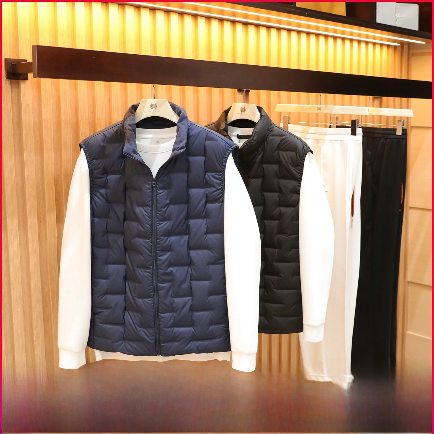 

High-End Outdoor Lightweight down Vest Jaet Zipper Decoration Polyester Fiber Busin Casual Sle Regular Thin