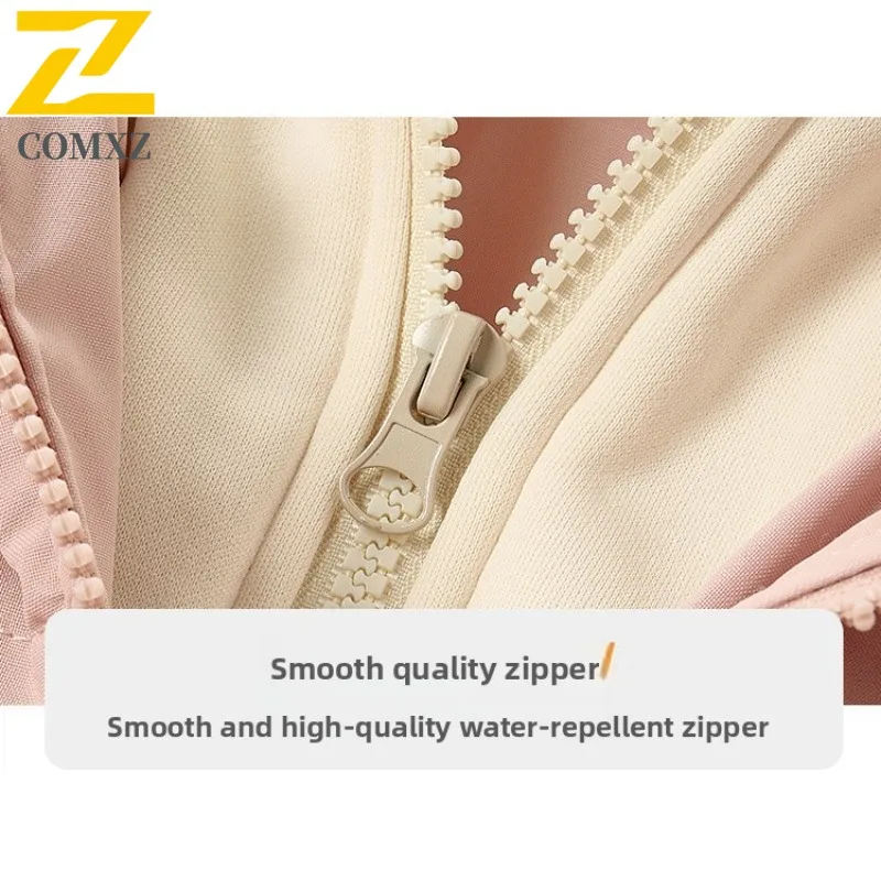 COMXZ Piumino unisex con cappuccio Cappotto antivento per alpinismo all'aperto Design tinta unita Escursionismo Abiti autunnali leggeri