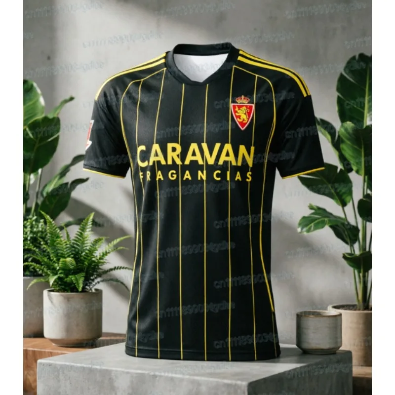 2026 Real Zaragoza Jersey Breathable and Comfortable 3D Printed T-shirt Suitable for Football Enthusiasts' Families T-shirt