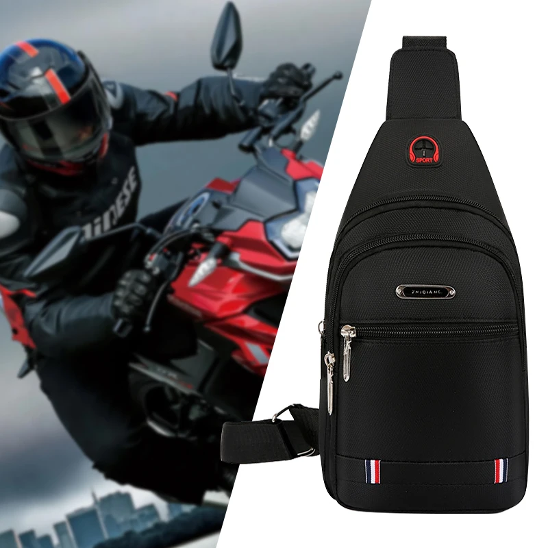 Multi-functional lightweight large-capacity motorcycle backpack / Bicycle riding fitness travel portable chest bag