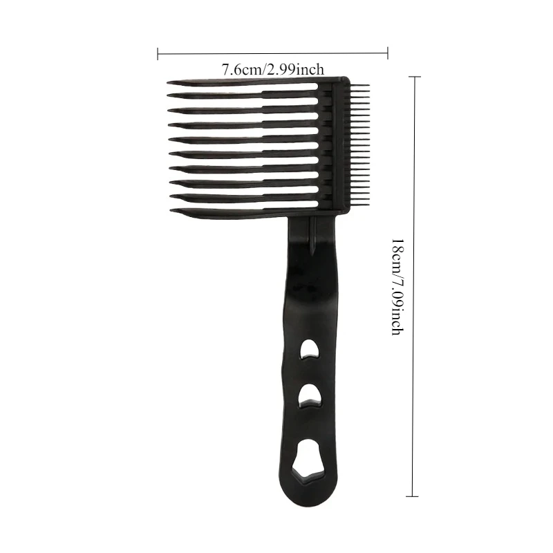 مشط تشذيب ودفع للرجال، مشط يدوي لصالونات الشعر، منطقة قطع خاصة، مشط تصفيف الشعر ثنائي الغرض، أدوات تصفيف الشعر