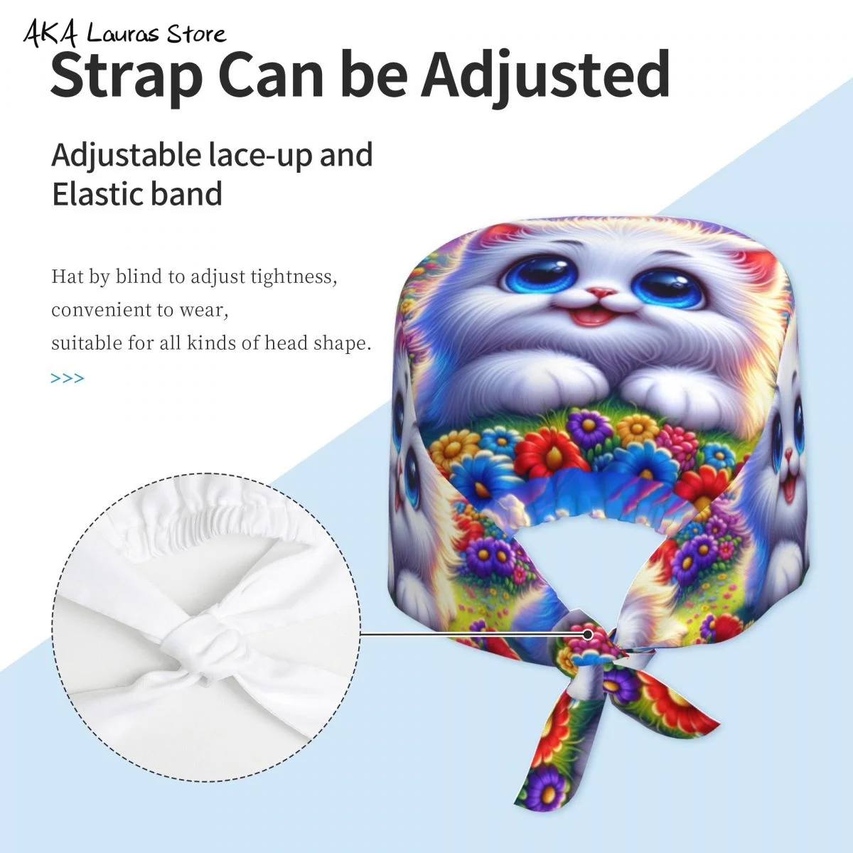 Cappellini per allattamento unisex per gatti per negozi di animali Divertenti accessori per infermieristici veterinari traspiranti Cappellino per anaestesia