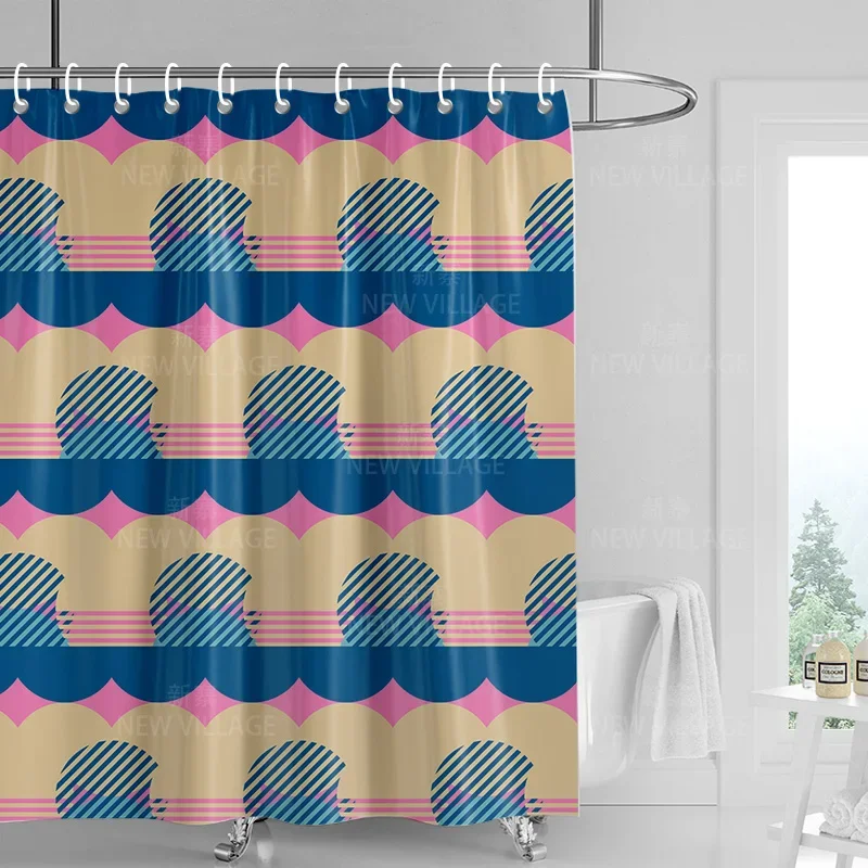 Home decoration shower curtains bathroom waterproof curtain fabric Living Room Modern Nordic Modern geometric pattern simple