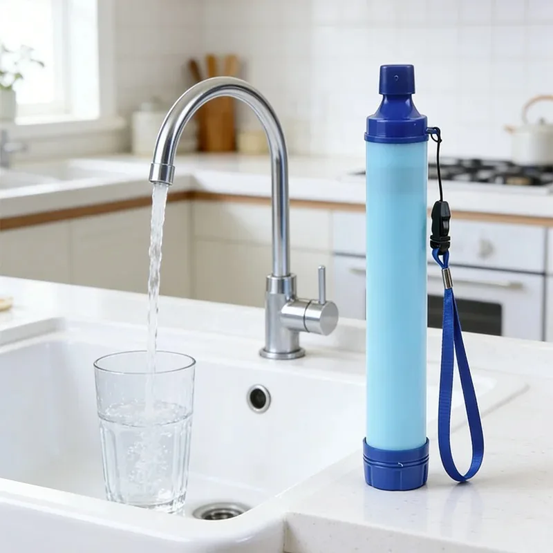 Survival Water Purifier Straw 1Pcs Lightweight Personal Water Filtration System Outdoor Filter Gear For Hiking Climbing