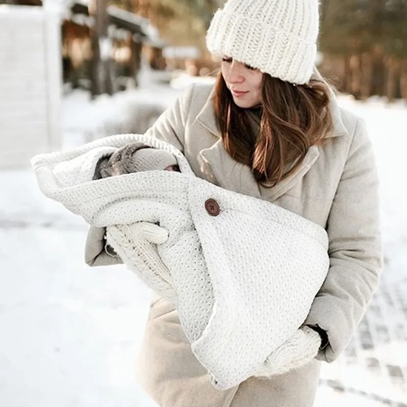 Winter Newborn Baby Sleeping Bag Warm Blanket Cotton Infant Boys Girls Clothes Nursery Wrap Swaddle Bebe Baby Stroller Blanket