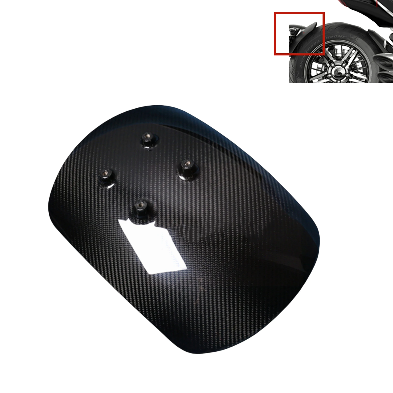 For Triumph Rocket 3 III 2020-2022 Carbon Fiber Motorcycle Rear Hugger Wheel Fender Mudguard Mud Guard Cover Shield Protector view 4