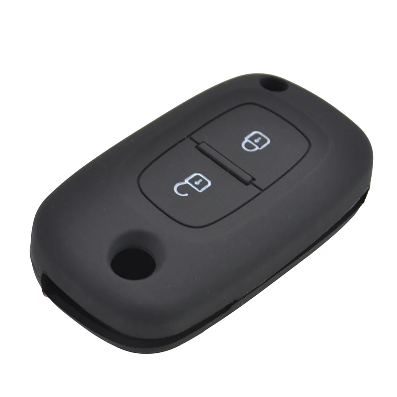 2 Buttons Silicone Car Key Case For Renault kangoo Modus Megane Clio 2017 2018 Cover Keyless Remote Fob Shell Protector