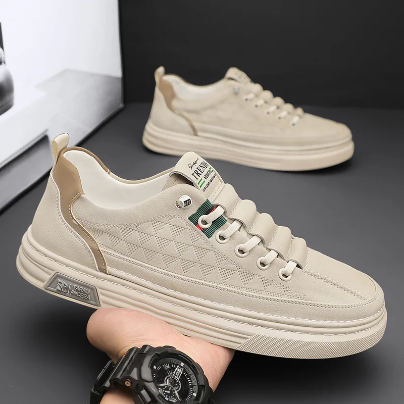 

Men's shoes 2025 new summer breathable sports white board shoes men's white shoes casual versatile trendy shoes