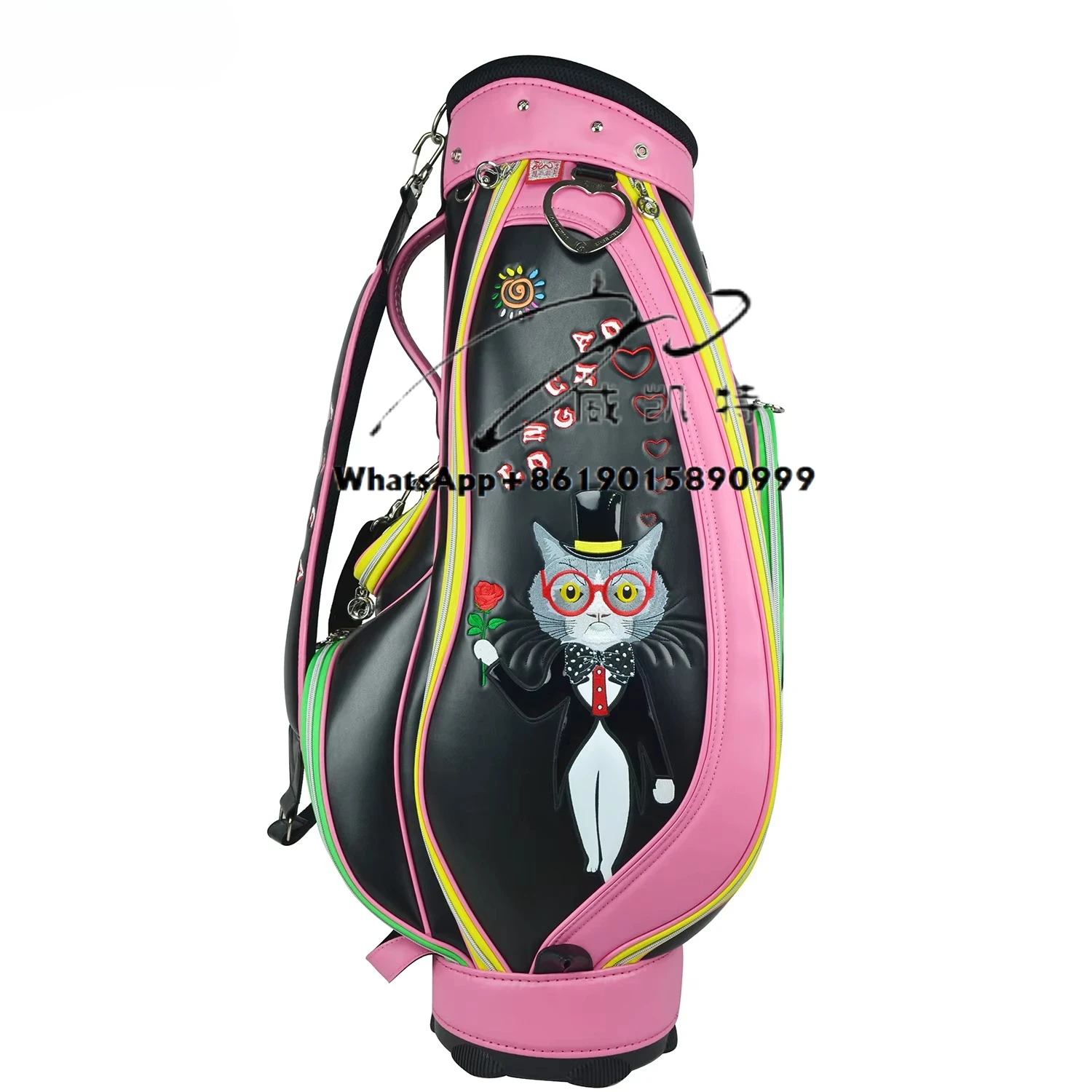 

Wholesale OEM Ladies Portable PU Golf Cart Bag for Golf Clubs