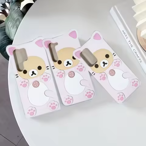 Japan Cute Cat Bear For Samsung Galaxy A15 A14 A53 A54 S20 FE S10 S21 S22 S23 S24 Plus Note 20 Ultra Silicone Soft Cover Case
