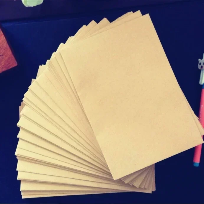 30pcs Vintage Kraft Paper Envelope 11x16cm Large Triangle Fold Flap Journal Decoration Supplies Envelopes for Letters