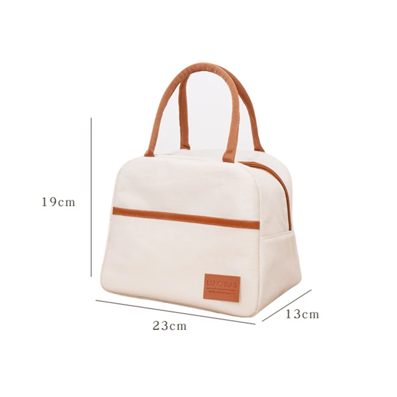 Portable Lunch Bag Bento Box Handbag Large Capacity Cooler Bag Picnic Dinner Container School Fresh Keeping Food Storage Tote