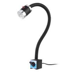 Led máquina magnética lâmpada luz de trabalho ip65 à prova dwaterproof água flexível gooseneck lâmpada 1080 lumens 120 volt para torno moagem broca imprensa