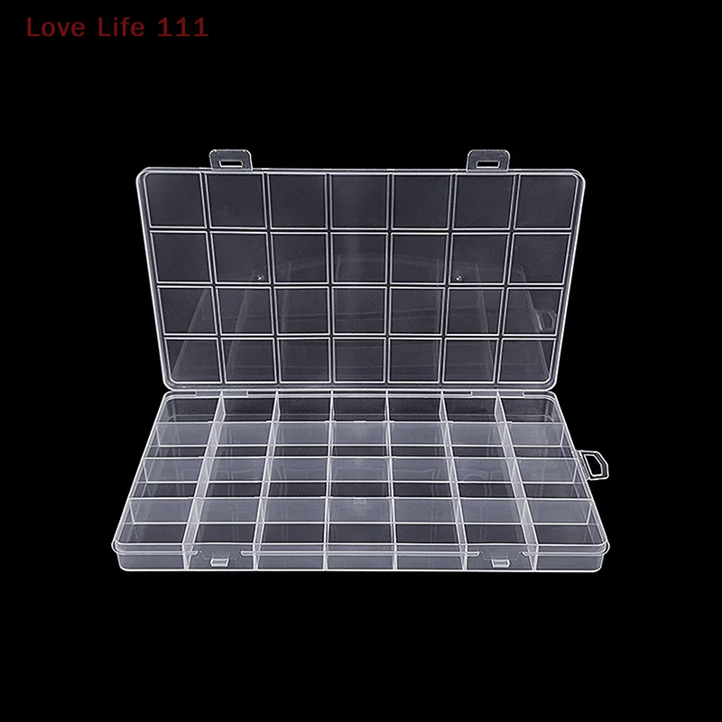 

New 28 Grids Transparent Organizer Box Plastic Square Organizers Storage Boxes For Home Makeup Jewelry Accessories Organizer