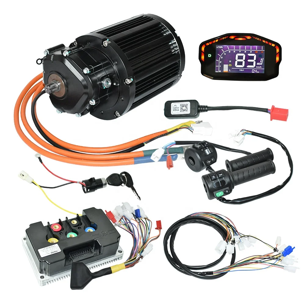 

QSMOTOR Brushless E-Motorcycle Parts QS MOTOR QS138 90H V3 4KW Air Cooling Mid Drive Motor Kit With Fardriver ND72680 Controller