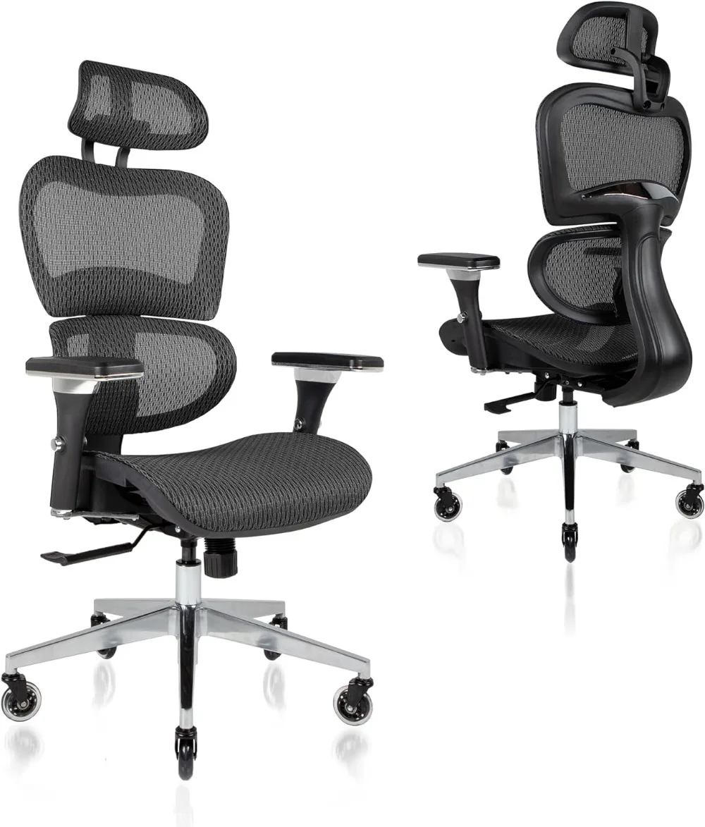 

Ergo3D Ergonomic Office Chair - Rolling Desk Chair with 3D Adjustable Armrest, 3D Lumbar Support and Blade Wheels