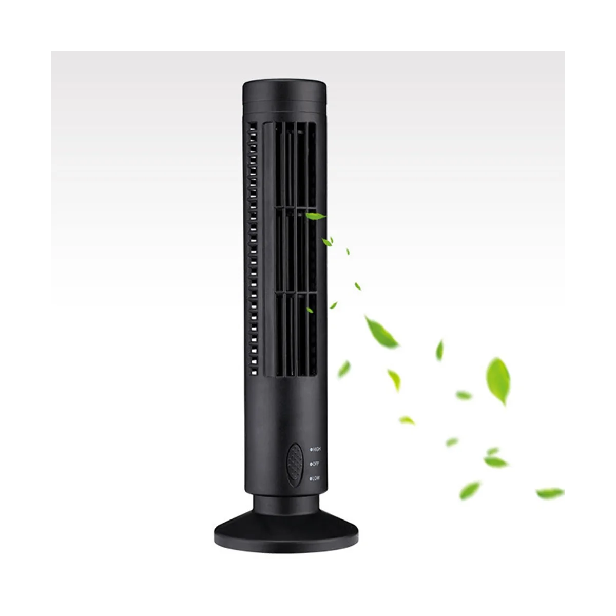 New USB Tower Fan Bladeless Fan Tower Electric Fan Mini Vertical Air Conditioner, Bladeless Standing Fan White