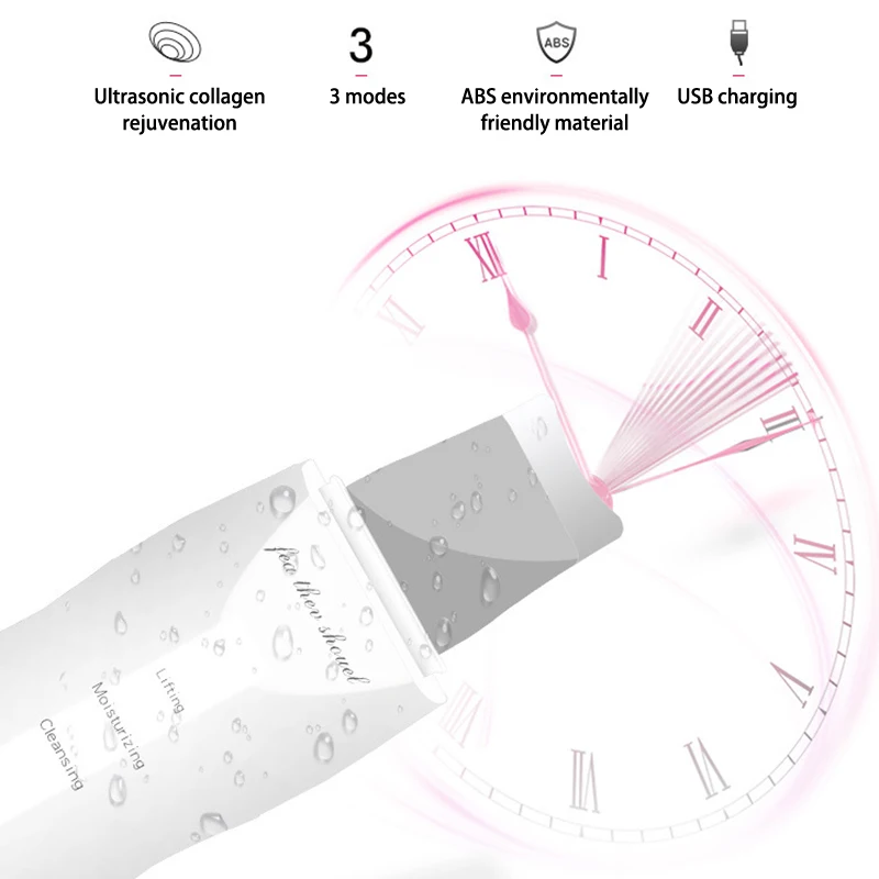 Elektryczny masaż twarzy Peeling do skóry Cleaner Ion Acne Blackhead Remover Peeling Shovel Cleaner Masażer twarzy Pielęgnacja skóry