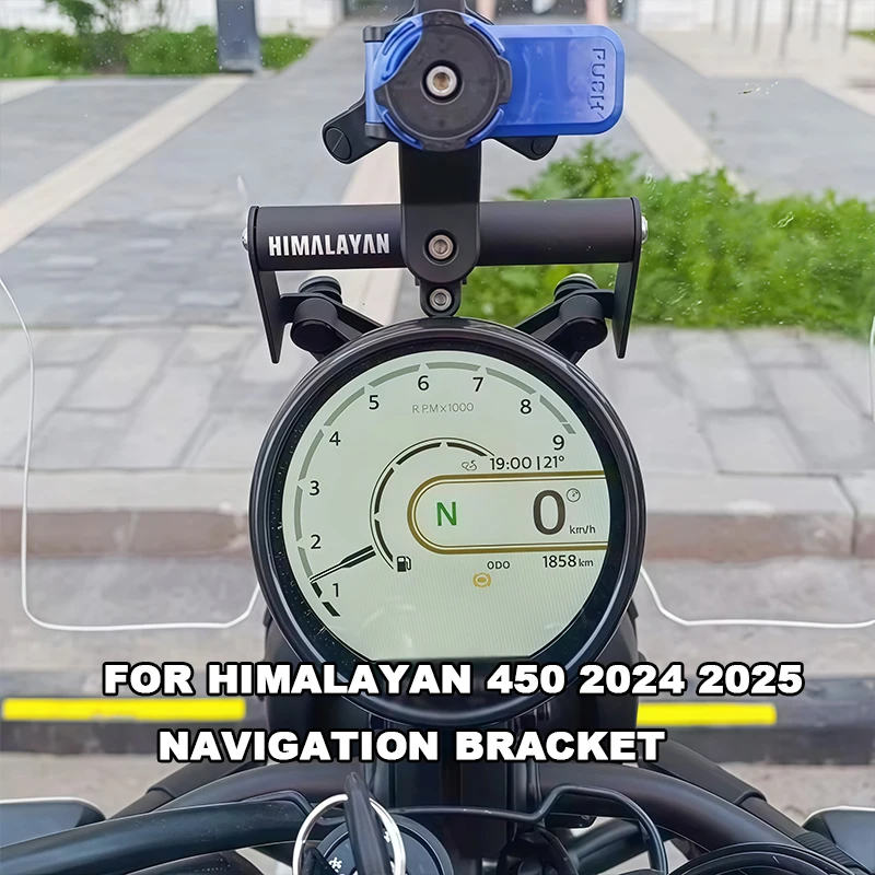 Suporte de Celular e GPS para Motocicleta Himalayan 450 2024 2025 - Acessório Original HIMALAYAN450
