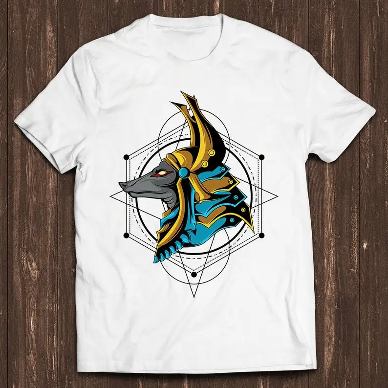 The Great Anubis Sacred Geometry Abstract Ancient Egypt Animal Ankh Antique Anubis Tattoo Funny Gamer Meme Music Gift Tee T Shir