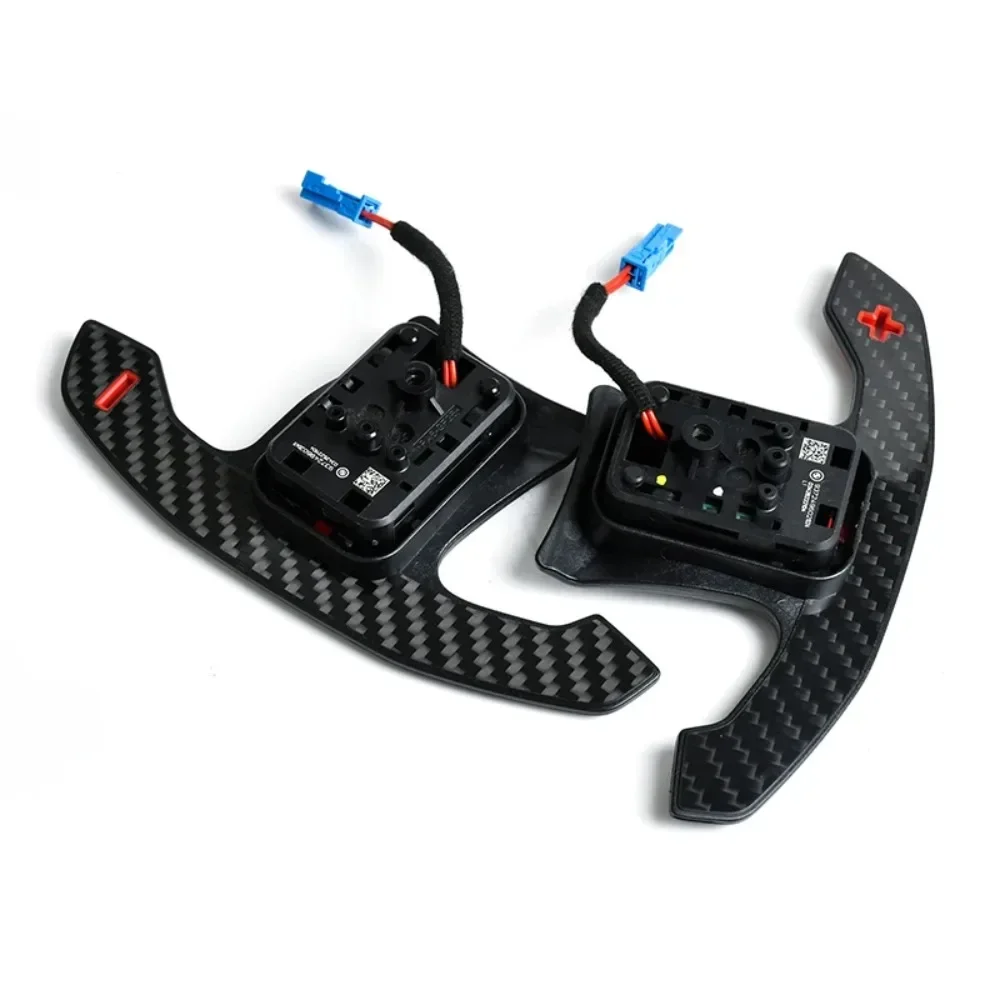 

For BMW 1 2 3 4 Series F80 F22 F23 F45 F46 F30 Steering Wheel Red Carbon Fiber Paddle Shifter Extensions