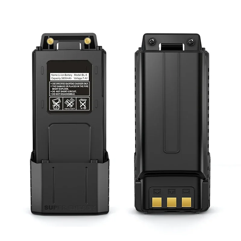 UV-5R Extended Battery Type-C Charger 3800mAh BL-5 For Baofeng Walkie Talkie Radio UV-5RC UV5RE UV-5X3 BF-F8HP GT-5R BF-F8 BF-F9