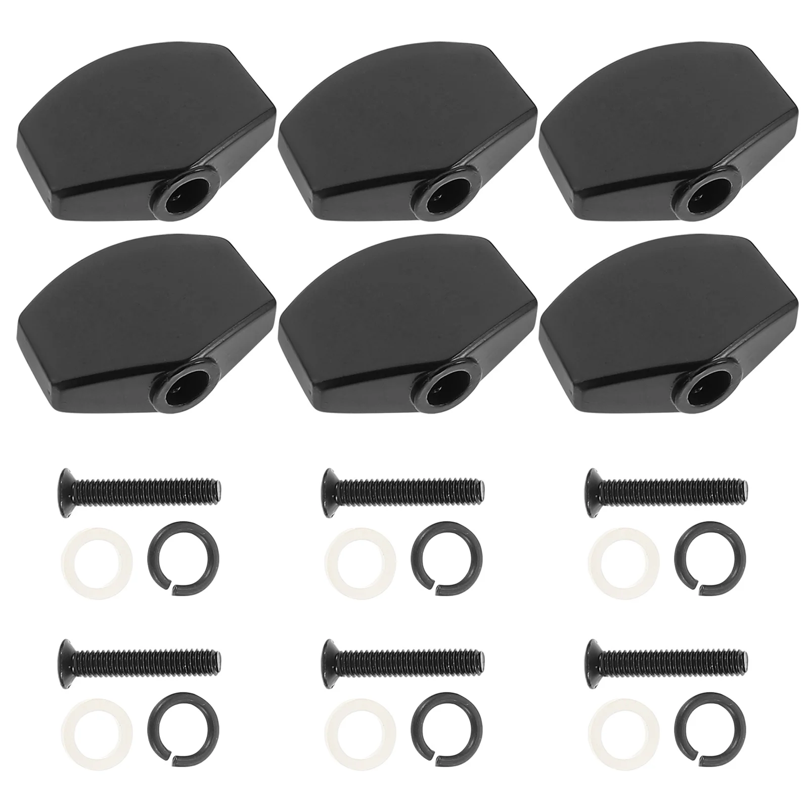 

6 Sets Handle Guitar Tuners Guitars Locking Pegs Acoustic Tuning Machines Black Heads