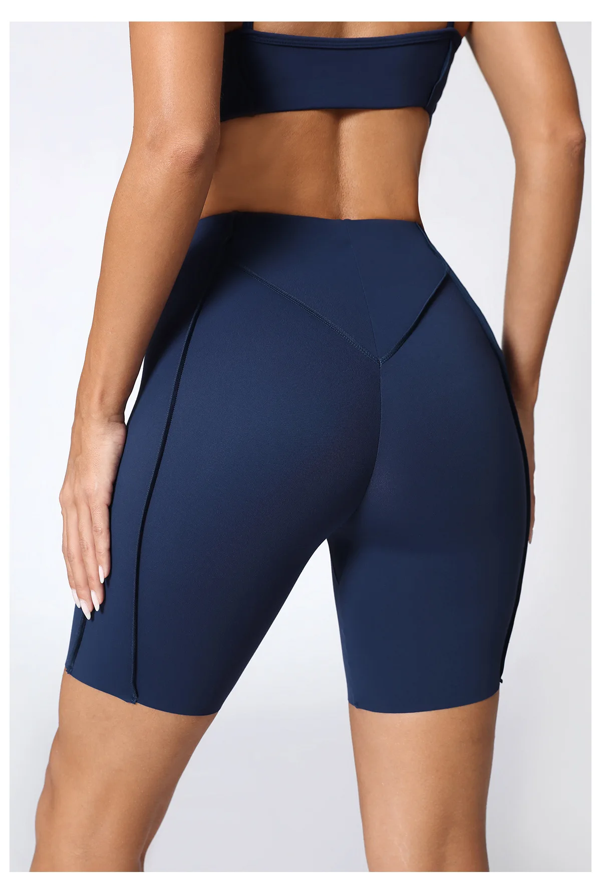 BetterMe-mallas de Yoga sin costuras, pantalones deportivos de cintura alta, pantalones cortos de entrenamiento para realzar la cadera, color melocotón, entrenamiento para correr, gimnasio