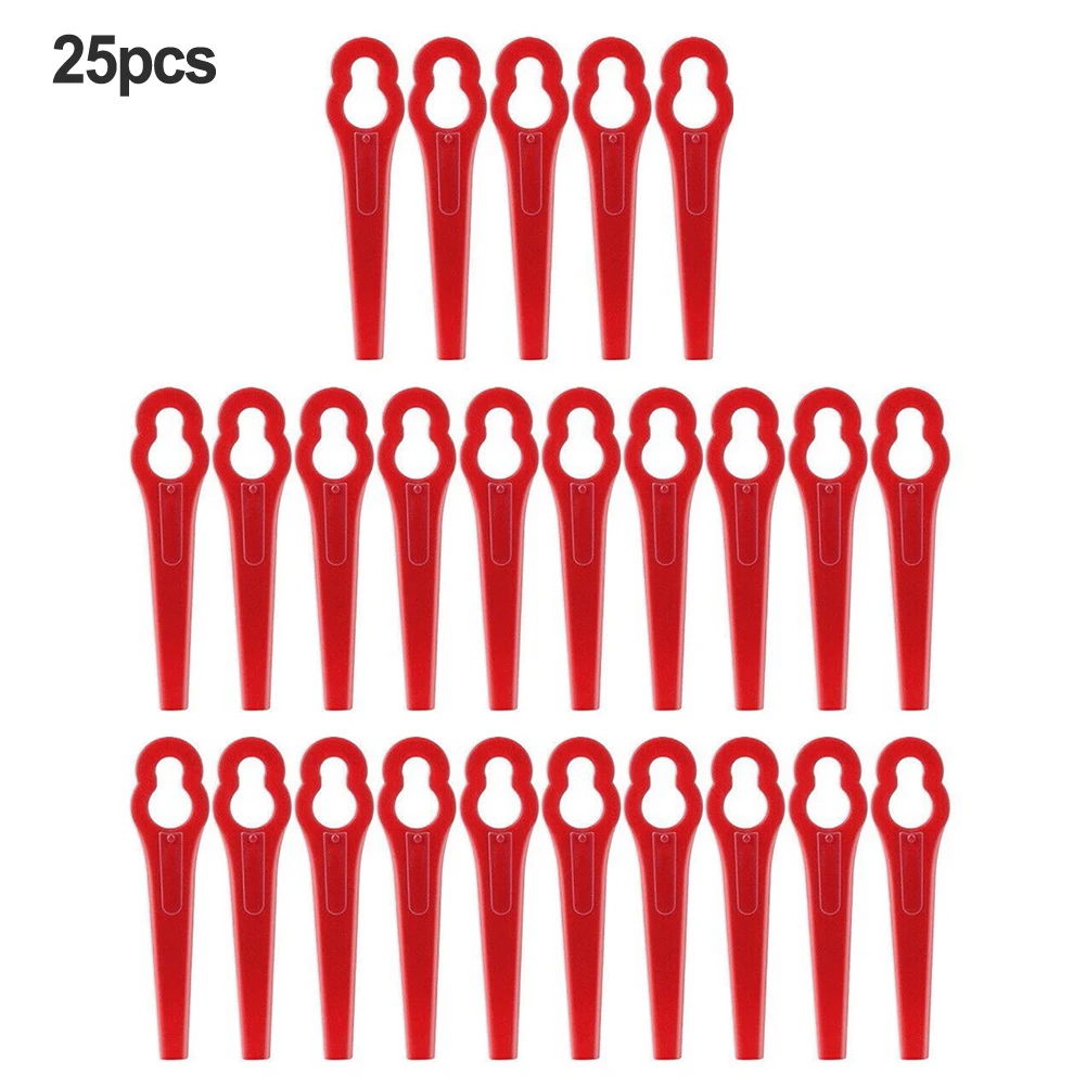 

Grass Cutter Blade 25pcs Per Pack For Deko DKGT06 Grass For Trimmer 85mm Length Red Grass Trimmer Replacement Blades 12*7mm