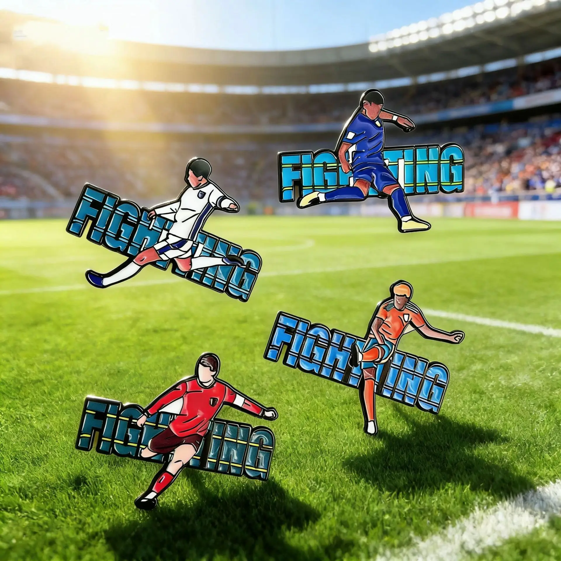 Football Enamel Brooch Lapel Pins, Clothes Backpack Badge, Fashion Sports Star player Jewelry Decor Gift for Fans Men Boys