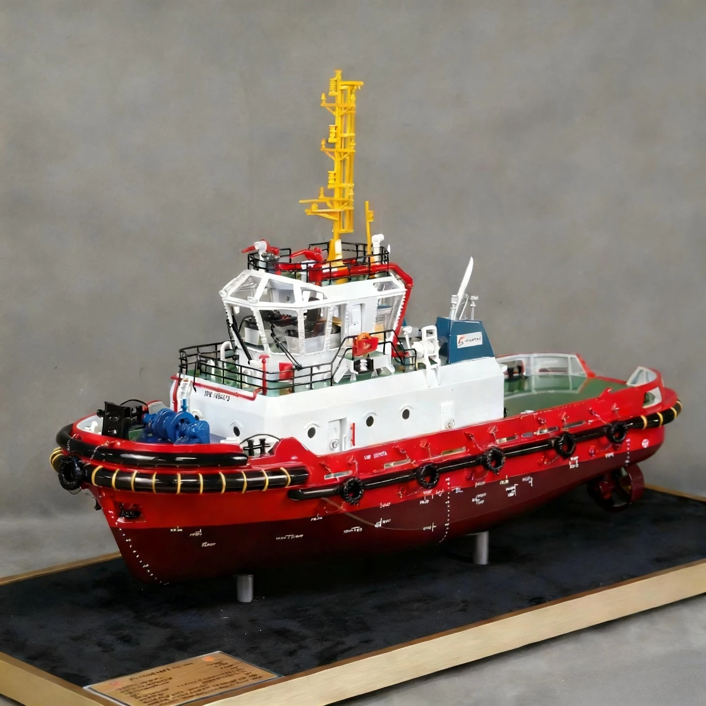 75cm Simulation Johor Port Tugboat Static Model Handcrafted and Meticulously Crafted Ships Model RTR Ship Toy Gift Ornament