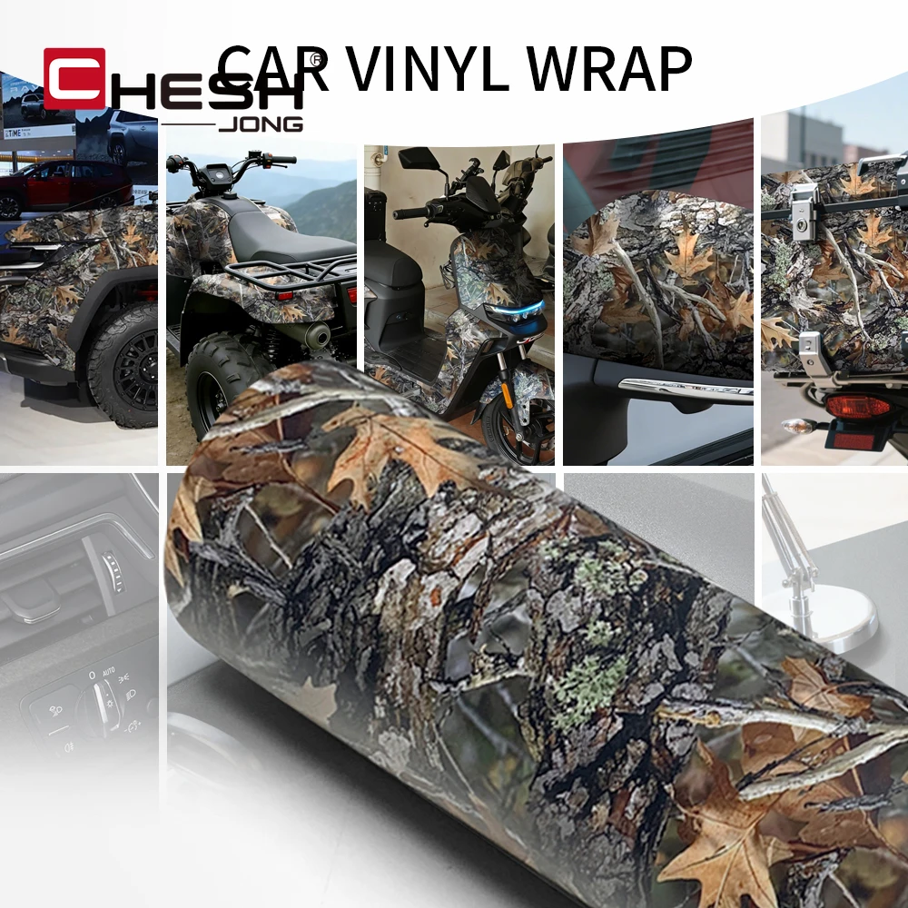 

Automotive Vinyl Paper for Car Wrap Vinyl for Motorcycle Leaf Camouflage Film Car Wrapping Folie Vehicle Decoration Motorcycles
