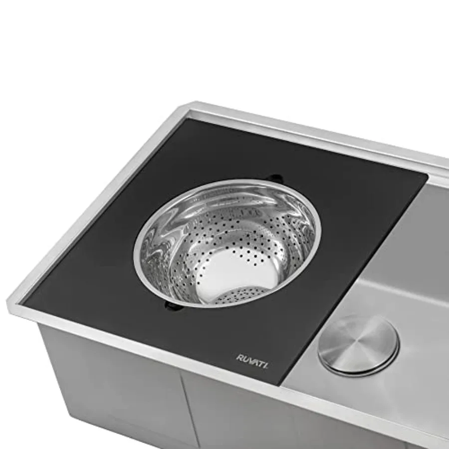 

Чаша для смешивания и дуршлаг с черной композитной платформой (полный комплект) для раковин на рабочей станции — RVA1288BWC