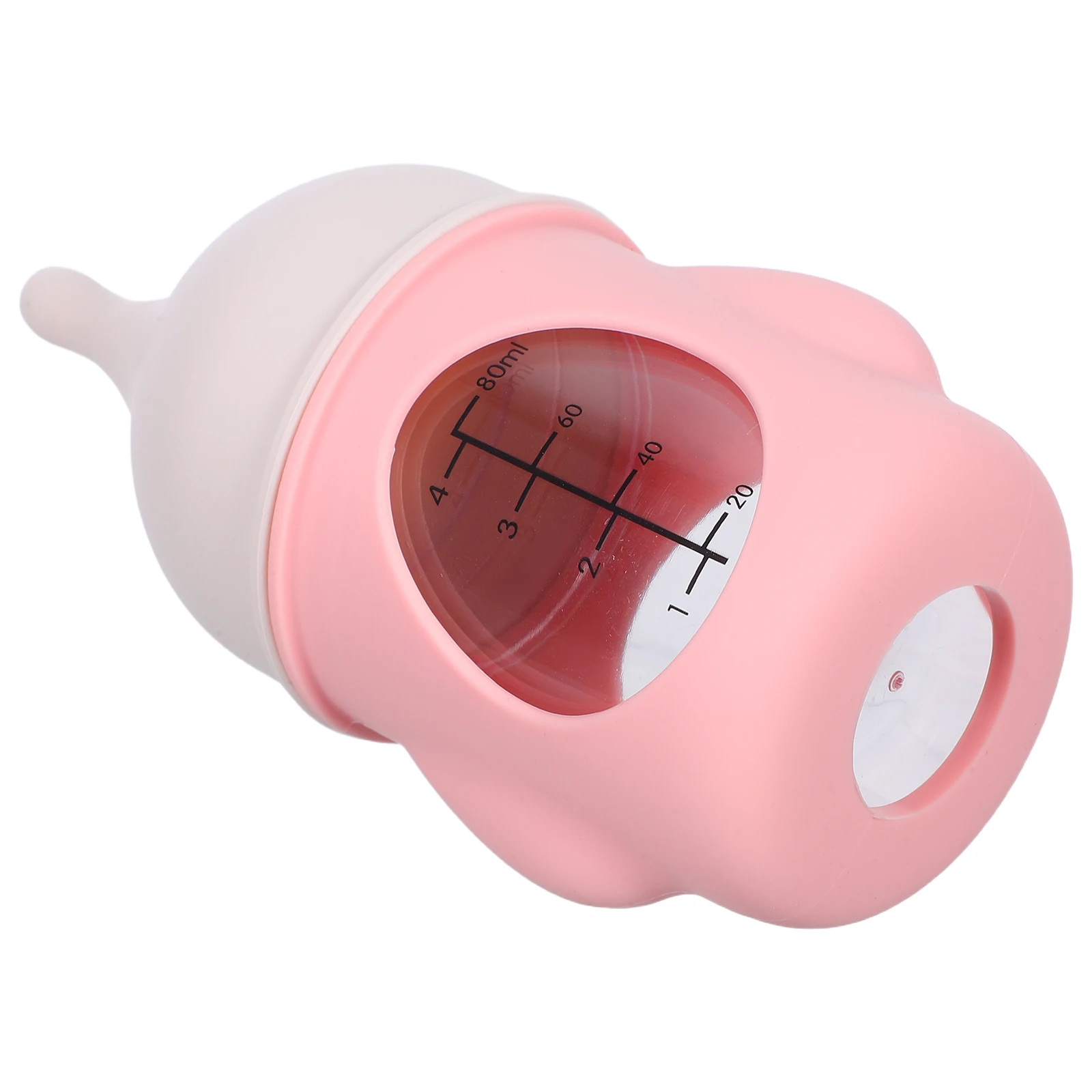 

Pet Nursing Bottle 80ml Pink Soft Silicone Feeding Feeder for Puppies Kittens Small Animal Nursing Cat Bottle
