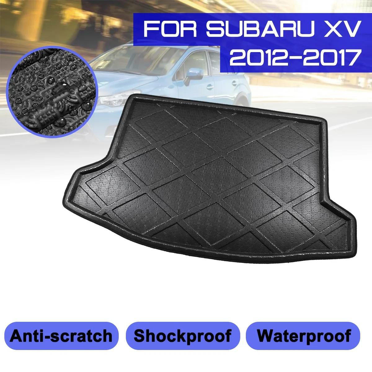 

Автомобильный Ковер для Subaru XV 2012 2013 2014 2015 2016 2017, задний багажник, противогрязевой напольный коврик