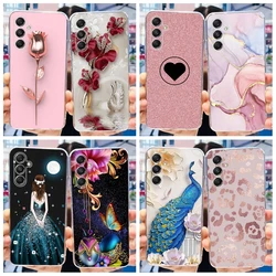 For Funda Samsung Galaxy M34 5G Case Fashion Flower Marble Soft Clear Slim Cover For Samsung M14 M54 5G SM-M546B SM-M146B Bumper
