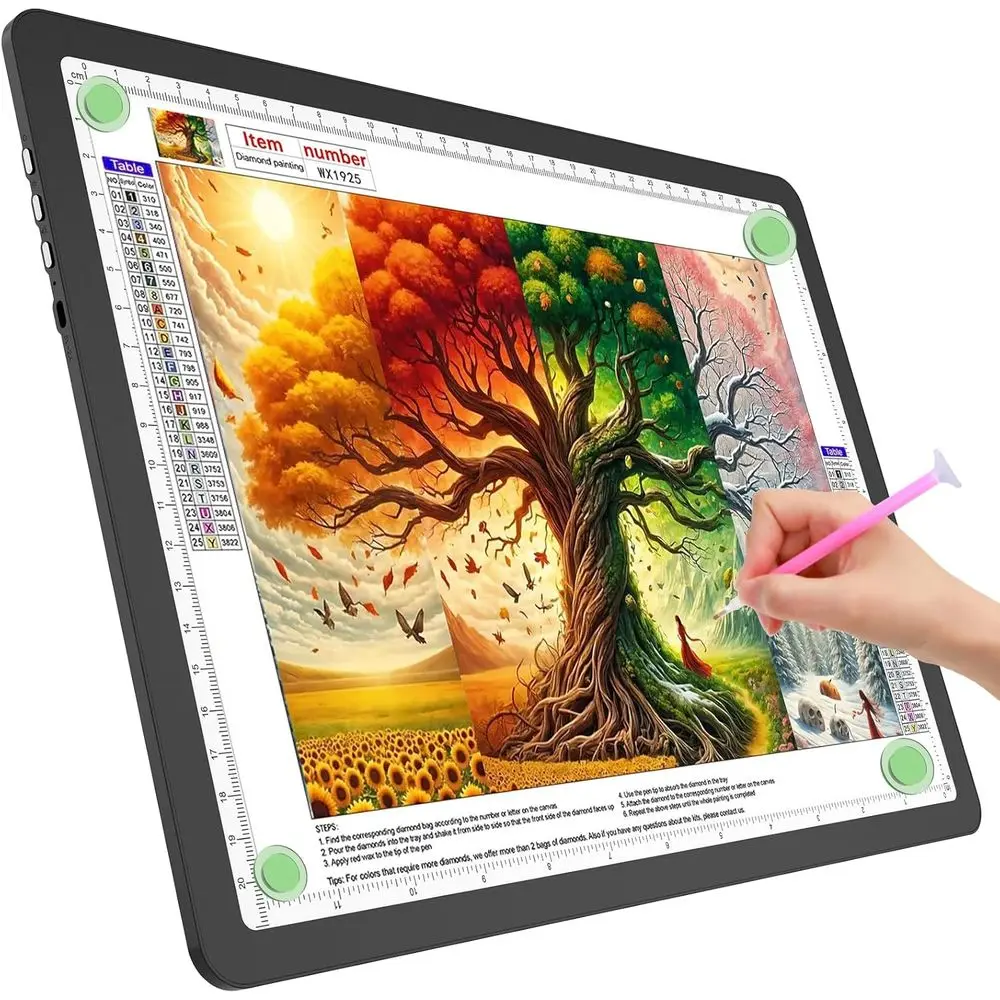 

Ultra-Bright Magnetic Light Pad with Side Controls, Tracing and Sketching Light Table, Ideal for Animation and Vinyl Artwork (Bl