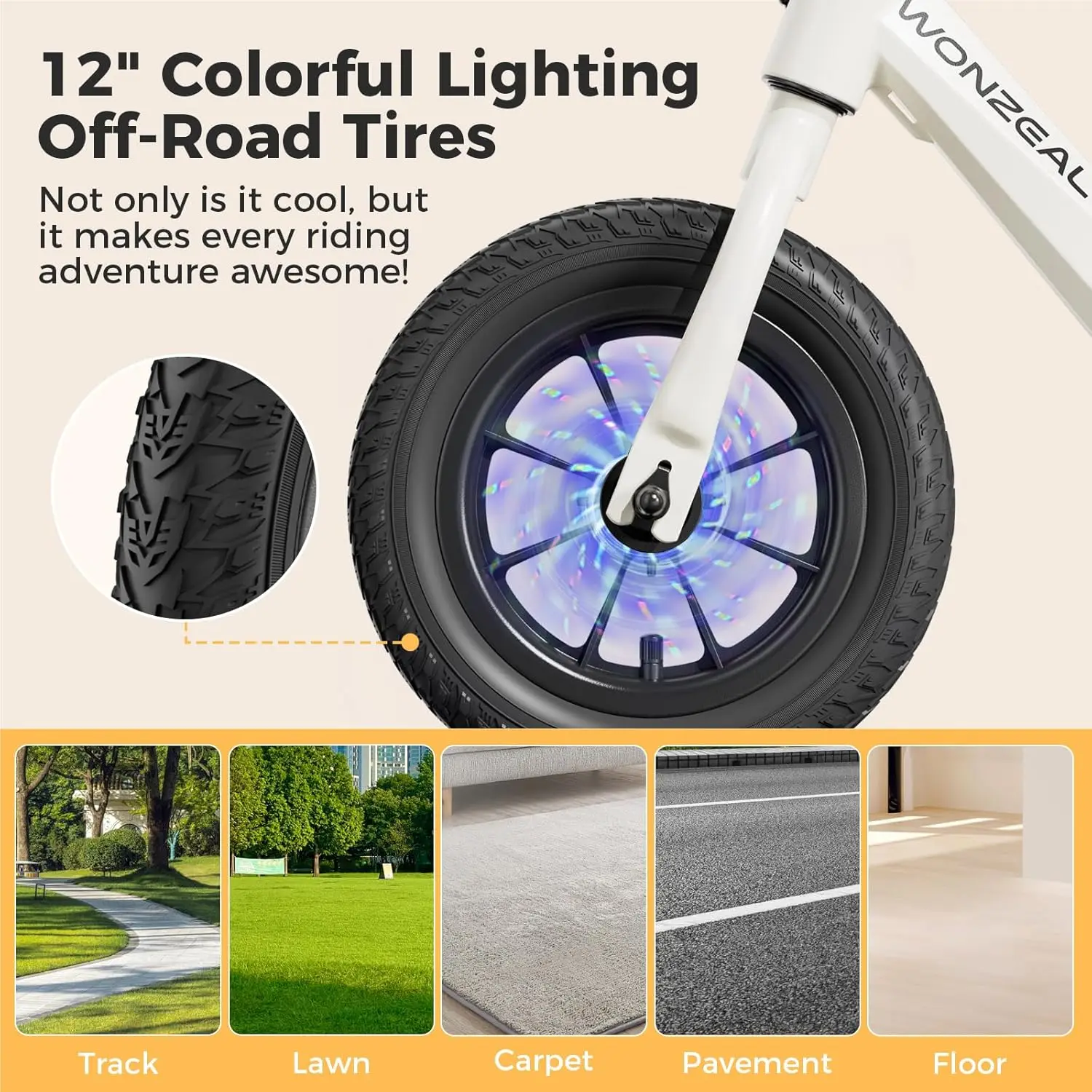 Electric Balance Bike for Kids, Kids Balance Bike for KidsAges 3-5,150W Toddler Balance Bikes with12 inch Pneumatic Tire, Adjust