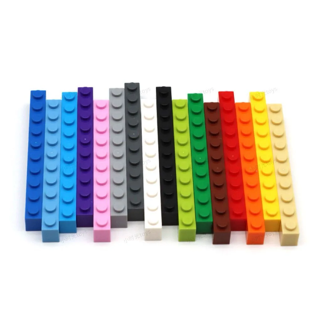 

50g/13PCS 6111 Thick 1x10 Basic Building Blocks Classic Construction Compatible with Brick Children Toys Gift Box