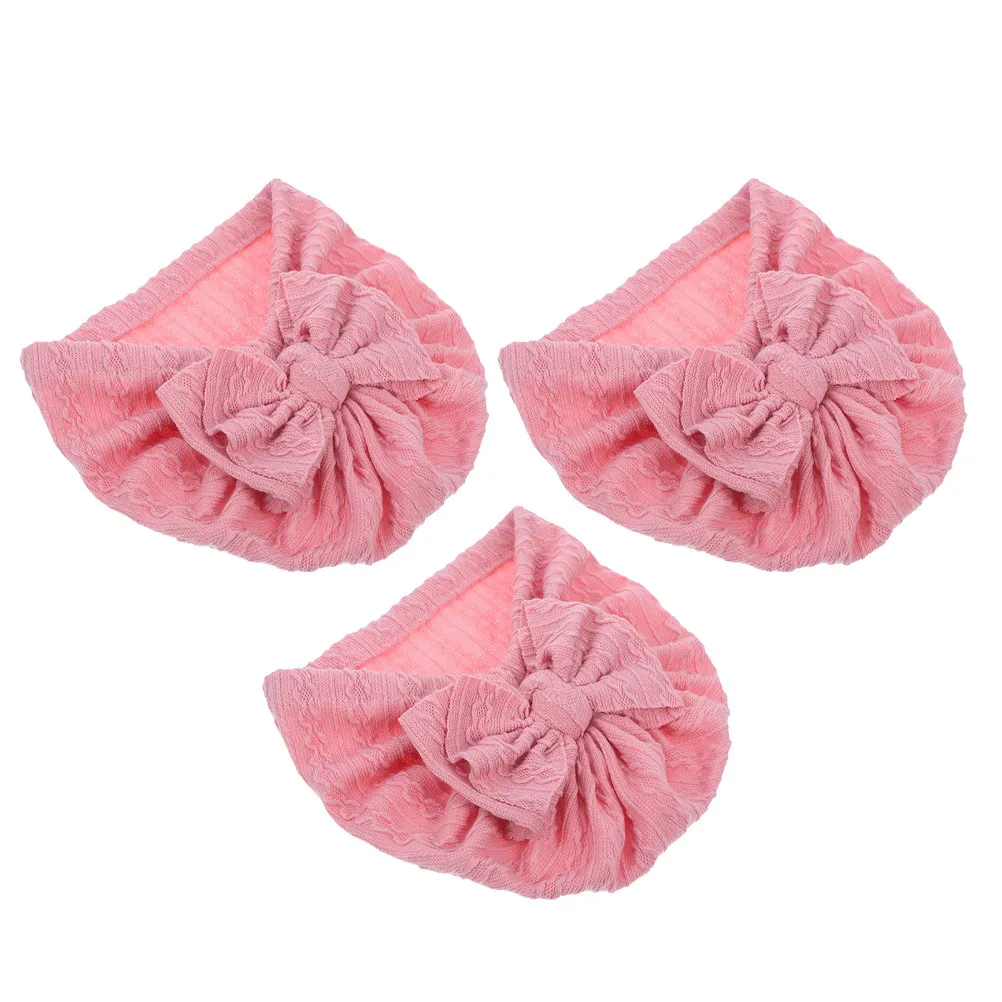

3Pcs Butterfly Jacquard Baby Beanie Bow Knot Soft Stylish Caps Infant Girls Daily Wear Photo Props Baby Hats Toddler Girls Hat