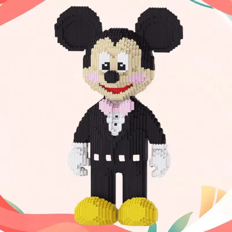 Disney Mickey and Minnie Building Blocks Puzzle Assembly Creative Ornament Wedding Valentine's Day Gift for Girls