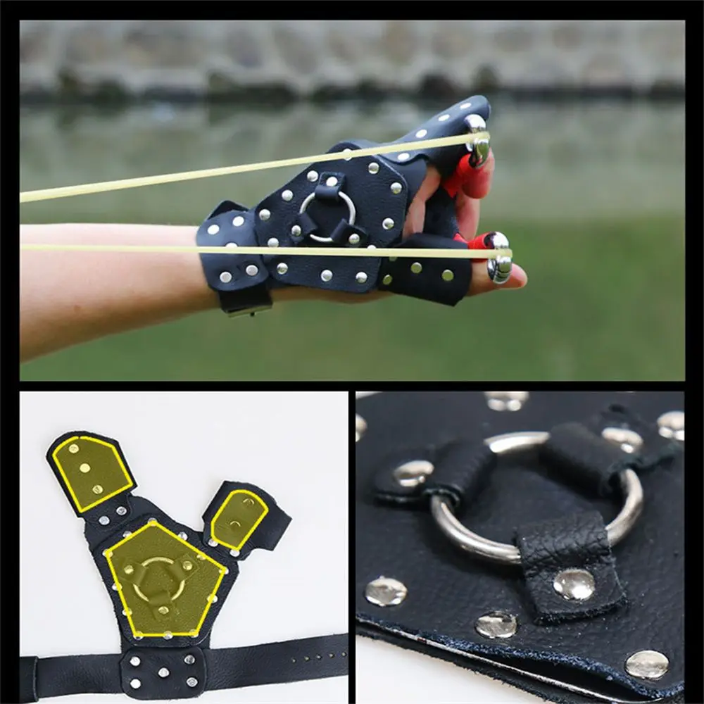 

New Fishing Bracers Archery Bow Fishing Protective Hand Slingshot Catapult protective gloves Left/Right Hand Outdoor Shooting