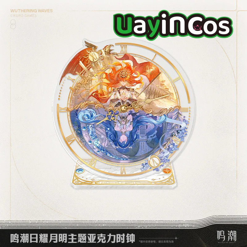 

Clock Original Wuthering Waves AUGUSTA IUNO Acrylic Clock Accessories Anime Figure Game Toy Kids Halloween Gift Cosplay