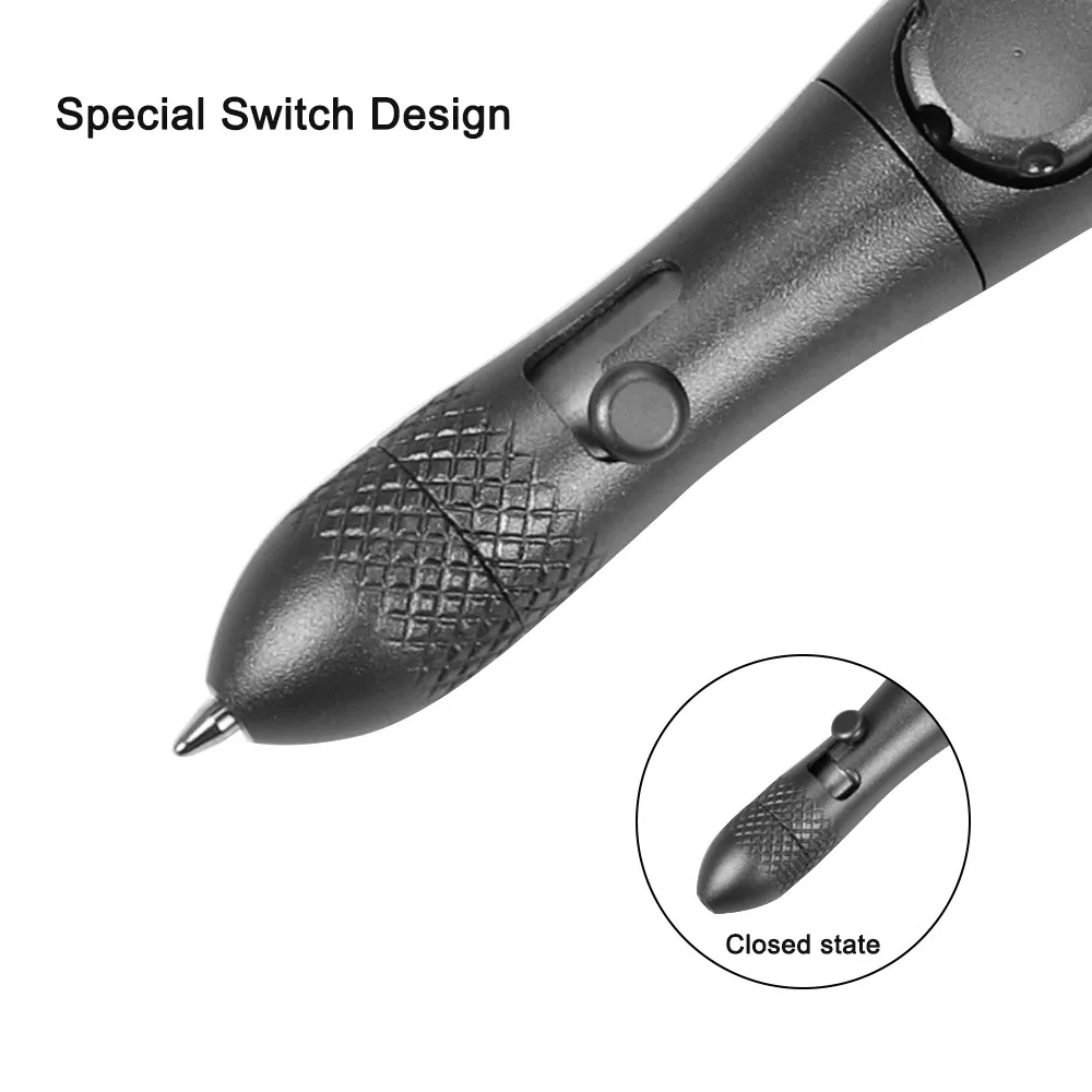 Stylo tactique en alliage d'aluminium, stylo gyroscopique multifonction à décompression du bout des doigts avec fenêtre cassée légère, fournitures Anti-loup de survie