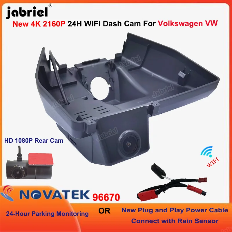 4K Dash Cam UHD 2160P Car Dvr Front and Rear Camera For Volkswagen id3 id 3 ID.3 for vw id3 vw id 3 ID.3 2022 2021 2020 Recorder