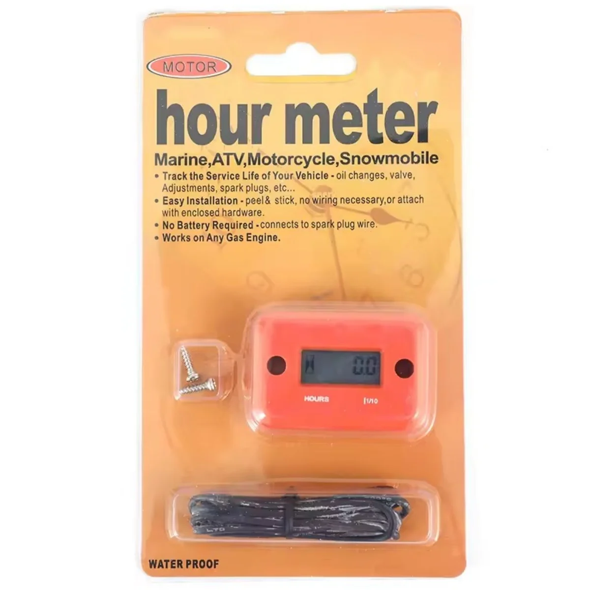 

ATV motorcycle instrument clock snowmobile boat generator bicycle auto parts digital timer LCD counter