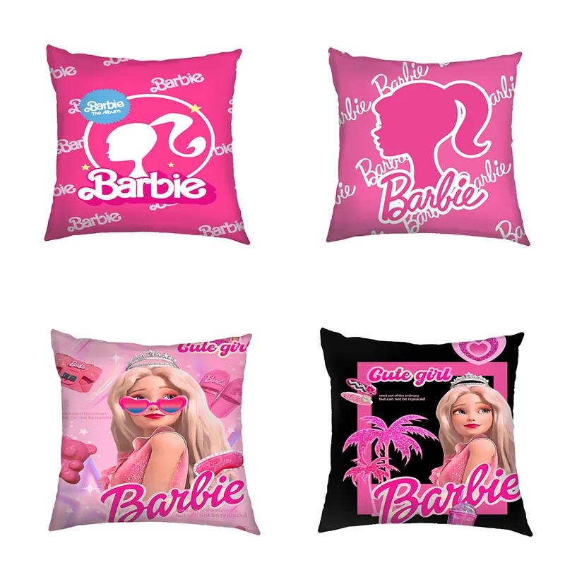 Kawaii Barbie Cute Print Home Pillow Case Girly Heart Office Sofa Portable Fashion Cushion Cover Bedroom Pillow for Women