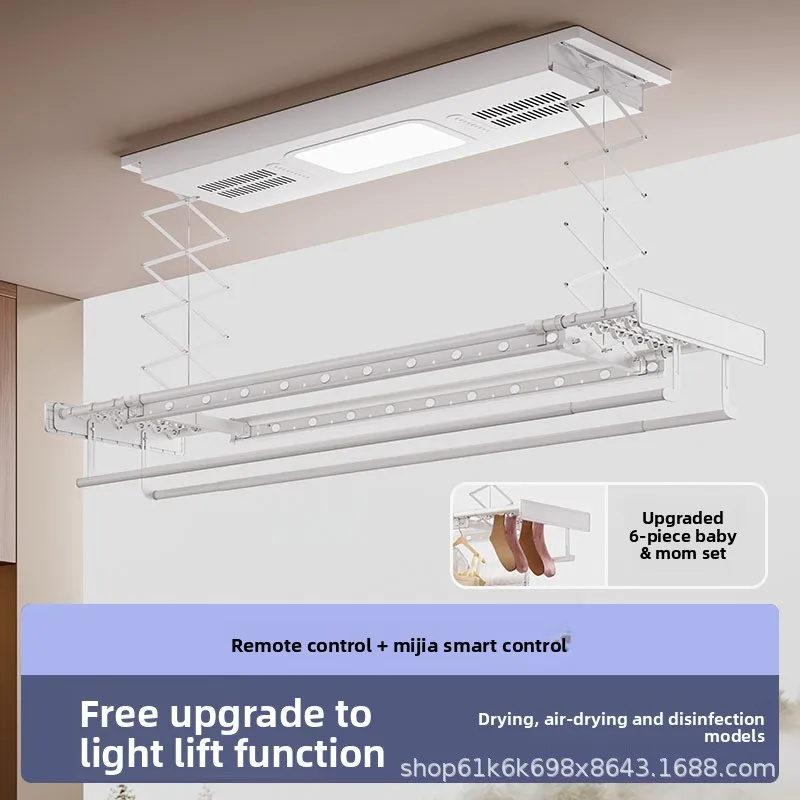 Electric Clothes Drying Rack — Remote-Controlled Smart Voice-Activated Fully Automatic For Home Balcony Drying and Disinfection