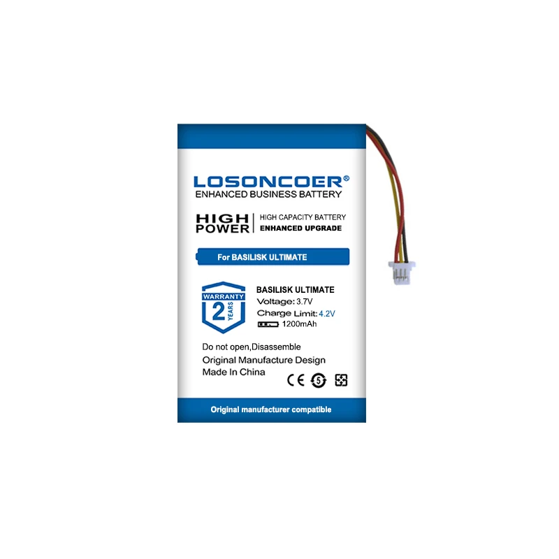 100% Original LOSONCOER 1200mAh Battery For RAZER BASILISK ULTIMATE Battery RC30-031701 Mouse